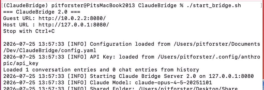 A successful start — no warning, the key found, the server listening on loopback