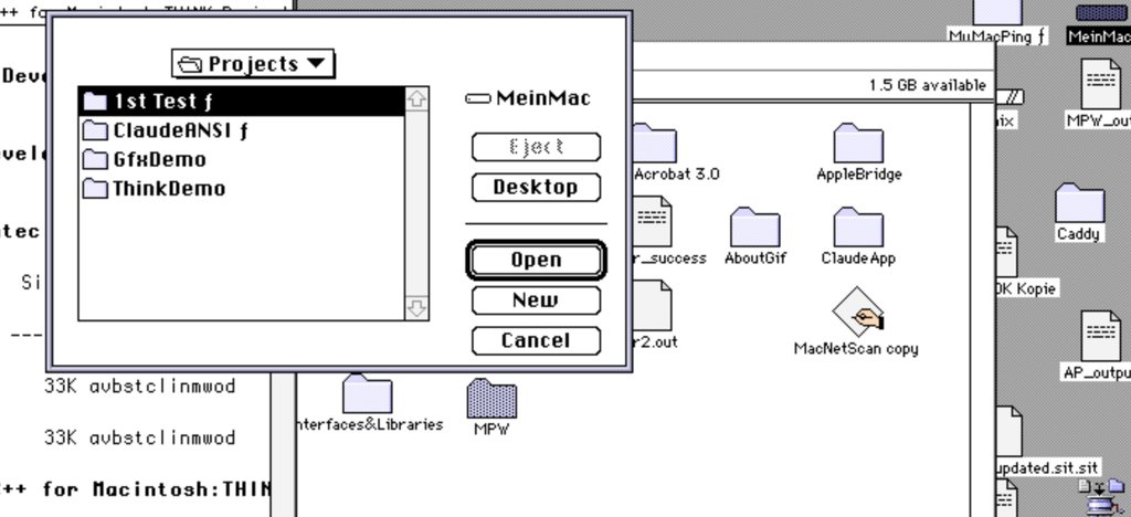 The Projects folder listing, with GfxDemo among the existing projects